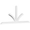Ekena Millwork Richland Architectural Grade PVC Gable Bracket, 108"W x 45"H x 4"D x 4"F, 10/12 Pitch GBP108X45X0404RIC00 - alternate 1